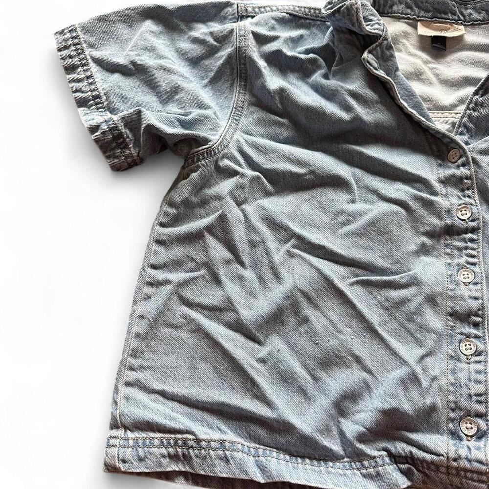 Universal Thread Denim Button Down Crop Shirt Siz… - image 2